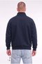 Men's navy blue turtleneck 3-thread fleece-lined oversized sweatshirt - 6