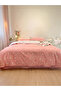 4-Piece Polyester Quilt Cover Comforter Set - Peach, 180x220cm