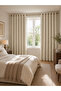 1-Piece Plain Non Black-Out Curtain, 170x280cm Beige
