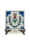 Ottoman Iznik Tile Pattern Printed Wooden Tabletop 10X10 Kd-36 - 2