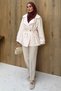 Drawstring Lined Ecru Short Trench Coat