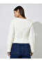 Cream Solid Asymmetric Hem Casual Top - 5