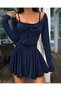 Women's Mini Casual Dress with Rope Straps and Cardigan