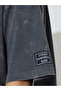 Grey Acid Wash Oversized T-Shirt with Embroidery - 5