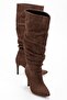 Zri̇nxx-2003 premium coffee suede bellows thin heeled daily women's boot 11 cm - 4