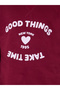 Teen Girls Text Graphic Print Cotton Sweatshirt - 4