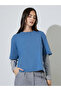 Multi-Color Striped Long Sleeves Layered Look Sweatshirt - 3