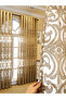 1-Piece Patterned Sheer Curtains, 140x260cm, Gold - 4