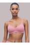 Pink Solid Cotton Non-Padded Comfort T-Shirt Bra