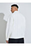 Off White Solid Double Pocket Shacket - 6