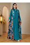 Green Maxi Jalabiya with Floral Embroidery - 5