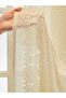 1-Piece Textured Non-Blackout Curtain, 140x260cm Beige - 5