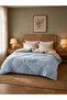 1-Piece Polyester Quilt Cover Comforter Set - Light Blue, 150X200Cm - 4