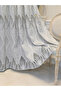 1-Piece Leaf Pattern Non-Blackout Curtain, 140x245cm Blue - 3