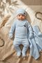Baby Blue Premium Ribbed 7-Piece Cotton Newborn Hospital Discharge and Baby Set - 2