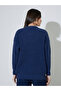 Dark Blue Oversized Longline Sweater - 5