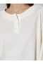Cream Waffle Knit Oversized T-Shirt - 4