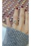 Premium gold large stone ring, adjustable and unnumbered, boxed
