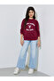 Teen Girls Text Graphic Print Cotton Sweatshirt - 2