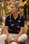 Black Polo Collar Short Sleeve Half Placket Buttoned Dog Appliqué Casual Long Back Knit Sweater 58 60