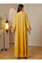 Yellow Embroidered Maxi Jalabiya Dress for Women - 5
