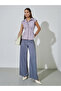 Purple Solid Gathered Details Sleeveless Fitted Shirt - 2