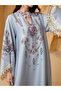 Maxi Jalabiya Dress with Intricate Print and Rhinestones - 6