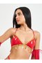 Red Belly Dancer Inspired Lingerie Set with Skirt - 2