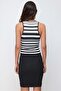 Rochie mini în dungi - 6