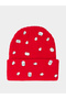 Red Embellished Beanie