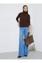 Brown Turtle Neck Soft Touch Knit Sweater Top - 2