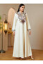 Beige Maxi Jalabiya with Vibrant Embroidery - 4