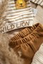 Wild Lion Striped 2-Piece Baby Boy Set - 100% Cotton Modern Safari Design - 6