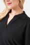 10829Ts Black Soft Buttoned Polo Collar Knitwear - 5