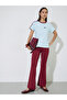 Blue Cotton Regular Fit T-Shirt with Taping Stripe - 2