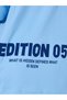 Blue Slogan Print Short Sleeves Oversized T-Shirt - 5