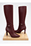 Genuine Leather Burgundy Color Boots 582 - 3