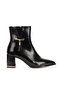 Tasseled Gold Accessory Thick Heeled Pointed Toe Women's Boots - 4