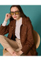 Double-Breasted Collar Trench Coat with Tie Detail - 6