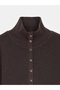 Stand Collar Snap Knitwear Sweater - 4
