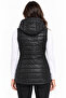 Women's Hooded Quilted Zipper Vest - 3