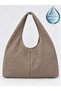 Mink Suede Women's Shopper Shoulder Bag – Soft Form Vintage Model - 2