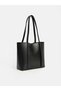 Leather look women's shoulder bag - 3
