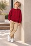 Unisex Kids Sweater 3 Yarns Crew Neck Basic Sweatshirt 4-12 Years - 4