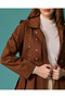 Double-Breasted Collar Trench Coat with Tie Detail - 4