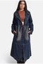 Women's Dark Denim 2W6-10 Relaxed Duster Trench Oversize Denim Coat Trench Coat