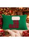 Christmas Themed Applique Plush Detailed Decorative Throw Pillow Cover 30 × 50 cm 1 Piece - 2
