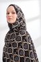 Floral Archive Grove Pattern Shawl - Black - Camel - 3
