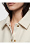 Two Mt Shop Quality Lcw Vision Ecru Cashmere Plain Comfortable & Relaxing Women's Shirt Jacket - 3