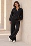 Women's Wide-Leg Drawstring Waist Detailed Tracksuit Set with Pocketed Laces - Wide Leg Tracksuit Set - 2
